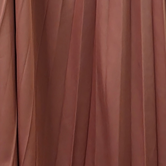Elegant Mauve One Shoulder Pleated Dress XL - Picture 2 of 2